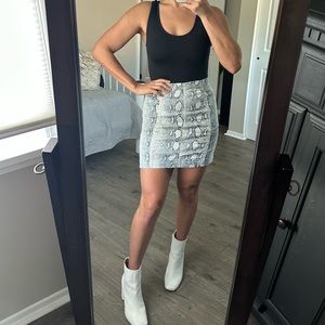 Free people snakeskin skirt